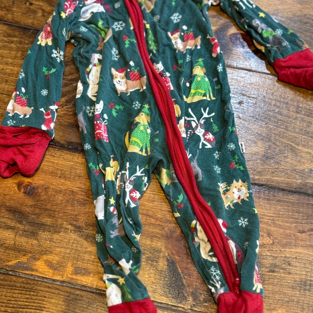 Little Sleepies Holiday Hound Zippy Bamboo Pajamas